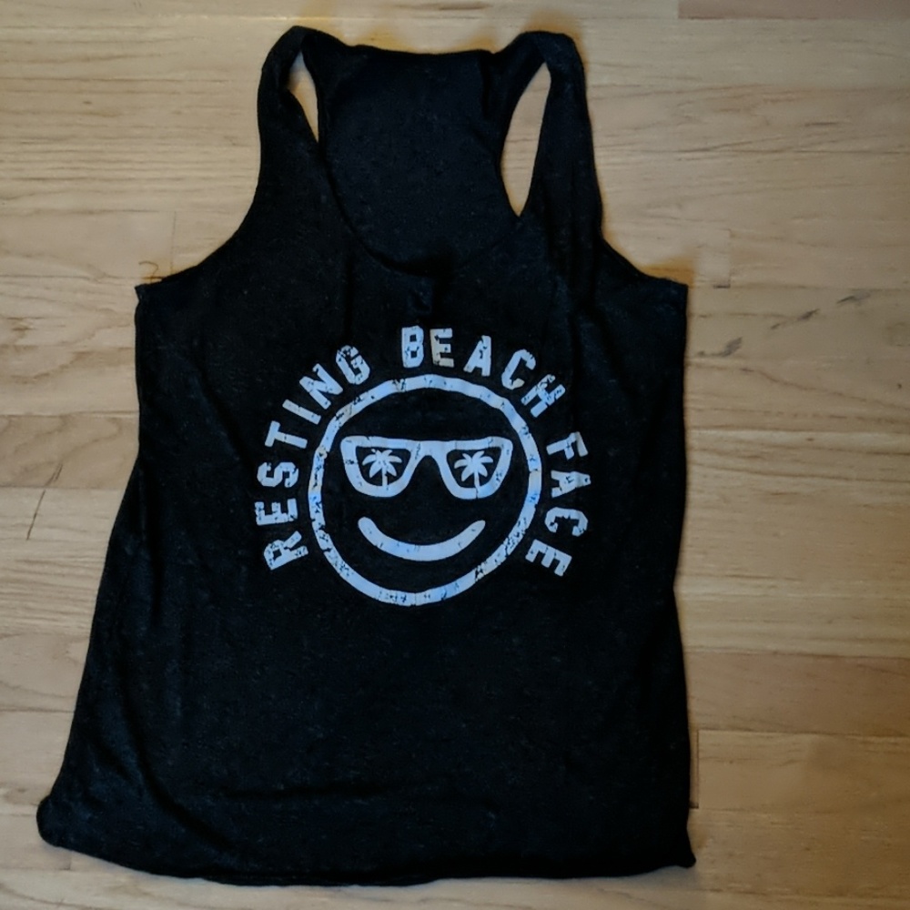 Resting Beach Face tank top